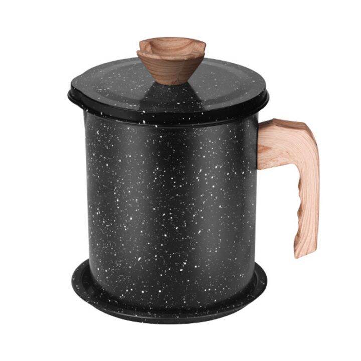 Grease Container with Strainer,Stainless Steel Oil Strainer Pot,for