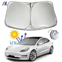 hot【DT】 Tesla 3 Y X S Car Front Windshield Window Blocks UV Protection Parasol Coche