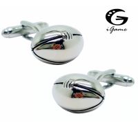 iGame Factory Price Retail Men Cufflinks Fashion Brass Material Silver Colour Rugby Design Cuff Links Free Shipping