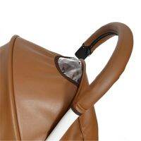 、‘】【= Ruiwjx Baby Stroller Armrests Cover PU Leather Waterproof Handle Bar Grip Protective Zipper Sleeve Baby Carriage Accessories