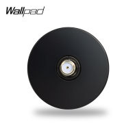 Wallpad L6 Black Crystal Glass Wall Light Switch EU French Socket USB Charger RJ45 CAT6 HDMI-compatible Audio Modules DIY