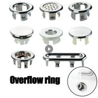 【jw】◘  Pia De Banho Anel Dreno Overflow Lavagem Oco Acessórios Banheiro Cozinha Conjuntos