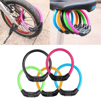 Anti-Theft Bike Lock 4 Digit Code Combination Stainless Steel Cable Bicycle Security Lock Equipment MTB Bike Lock Serrure à Vélo Locks