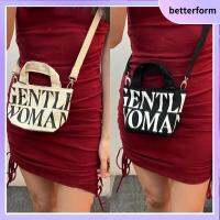 BETTERFORM ผ้าใบแคนวาส กระเป๋าแบบสะพายไหล่ จุได้มาก การพิมพ์ตัวอักษร กระเป๋า Crossbody บุคลิกภาพที่ดี กระเป๋าสะพายข้างกระเป๋าสะพายข้าง ของขวัญวันเกิดของขวัญ