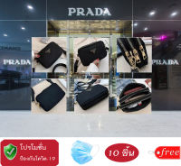 [ลิขสิทธิ์แท้] กระเป๋าคล้องแขน กระเป๋าสะพายข้าง PRADA รุ่น 3 zips crossbody เป็นกระเป๋าผ้าไนล่อน มีแต่สายสะพายข้าง แถมแมส 10ชิ้น