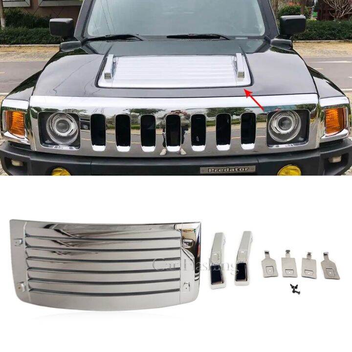 Chrome Hood Vent For Hummer H H T Chrome Hood Deck Vent Panel Handle