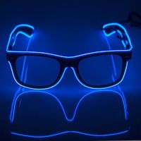 Led Glasses Neon Party Flashing Glasses EL Wire Glowing Gafas Luminous Bril Novelty Gift Glow Sunglasses Bright Light Supplies