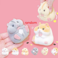 Galaa ของเล่นแคปซูล2ชิ้น Kawaii Fy Milky Hamster Flocking ตุ๊กตายัดนุ่น Gashapon