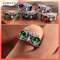 VJMHGS คู่รัก Retro Animal Style ของขวัญ Owl Eye Open Adjustable Vintage Ring Statement Ring