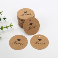 【CC】 50/100pcs 4cm Round Tags Thank You Boxes Label Small Paper Cards Tag Supplies Accessories