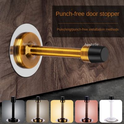 Solid Door Pop Stainless Steel Door Top Punch-free Door Stoper Rubber Anti-collision Door Touch Door Hardware Locks