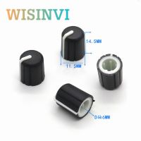 10PCS 11.5*14mm 11.5x14mm black rubber knob half handle D-shaped inner hole 6mm potentiometer adjustment 180 ° indicator knob