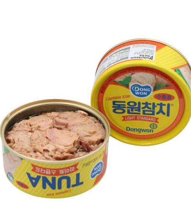 ทูน่ากระป๋องเกาหลี-สูตรไลท์-dongwon-light-standard-tuna-150g-100g