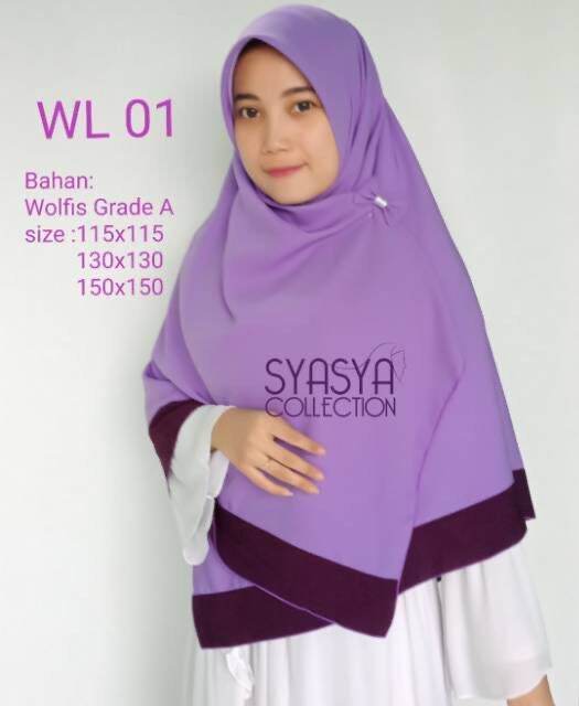 jilbab segi 4 kode WL | Lazada Indonesia