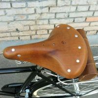 Bicycle Saddle Retro Leather Vintage Genuine Leather Classic Mountain Bike Saddle Seat Mat Genuine Saddle Cushion