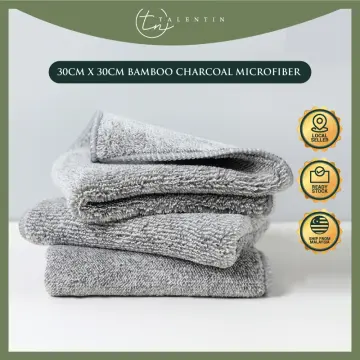 Thick Soft Microfiber Bamboo Charcoal Fiber Absorbent No Shedding