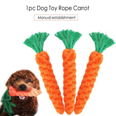 Pet Toy Dog Carrot Cotton Knot Toy Hand Woven Teeth Cleaning Molars Cotton Rope