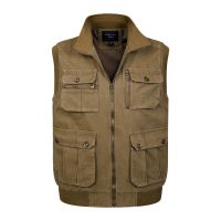 Men Large Size XL-4XL Fit Vest Male High Quality Sleeveless Comfortable Jacket Homme Classic 100 Cotton Tactical Waistcoat