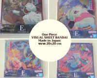 One Piece  VISUAL SHEET BANDAI Made in Japan  แผ่นกระดาษแข็ง ขนาด 20x20 cm