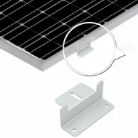 4 Pcs Aluminium Alloy Solar Panel Mounting Bracket Photovoltaic Panel Z Shape Holder for RV Boat Flat Roof RV Yacht Z Shape Brac