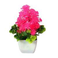 1Pc Artificial Flower Plastic Plant Potted Bonsai Living Room Garden Desk Decor