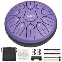 LEKATO Steel Tongue Drum 6 Tongue Drum 11 Notes D Tune Handpan Percussion Musical Instrument with Drumsticks Percussion