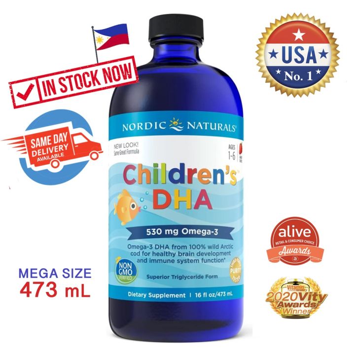 Nordic Naturals Children's DHA Liquid Omega-3 DHA Fish Oil Supplement ...