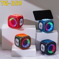 T TG359 ลําโพงบลูทูธไร้สาย RGB การ์ดเสียง วิทยุ TWS คู่รัก เหล็ก ขนาดเล็ก แคนนอน ของขวัญวันหยุด lld