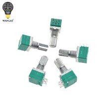 10PCS B100K RK097G Audio Amplifier Sealed Dual Potentiometer 15mm Shaft 6pins WAVGAT