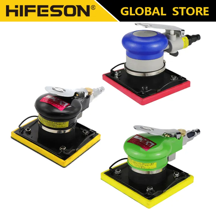 HIFESON 100X110มม. Pneumatic Air Sander Polisher Big Square Air