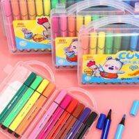 True color genuine watercolor pen second and third grade large-capacity triangle rod boxed watercolor brush washable wholesale cheap toys