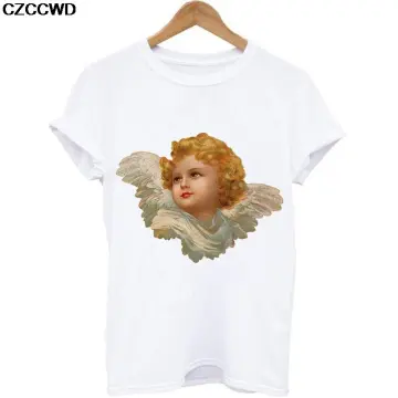 Kawaii Clothes 4xl, Fiorucci T-shirt, Cherub Angel Top, Angel Fiorucci