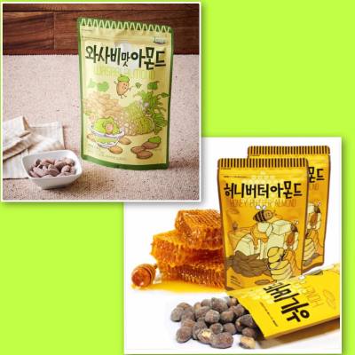 HBAF Almond มี 2 รสชาติ Honey Butter &amp; Wasabi&nbsp;อัลมอนด์เกาหลี ถูกสุด!!!!