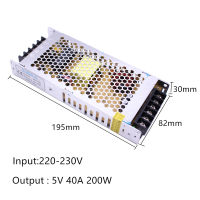 【✆New✆】 pingguij Ultrathin แหล่งจ่ายไฟ40a 5V 200W ไดรเวอร์ Led 5V 200W สวิทชิ่งเพาเวอร์ซัพพลายในร่ม220V สำหรับแถบ Ws2812b หรือโมดูลโคมไฟ