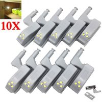 10pcs LED Cabinet Hinge Night Light Sensor Light For Kitchen Living Room Bedroom Wardrobe Closet Cupboard Door Lamp Hardware