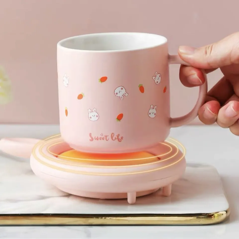 Youpin Smart Thermostatic Coaster Cute Rabbit Mug Warmer Set Cup