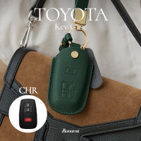 [CHR] TOYOTA C-HR (3ปุ่ม) เคสกุญแจรถยนต์  โตโยต้า C-HR  หนังแท้ Monomebkk