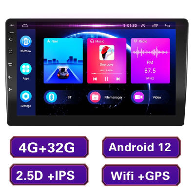 [4G RAM+32G ROM IPS ] เครื่องเล่นมัลติมีเดีย วิทยุ Wifi GPS บลูทูธ 9 นิ้ว 10 นิ้ว Android 12.0 2DIN สําหรับรถยนต์