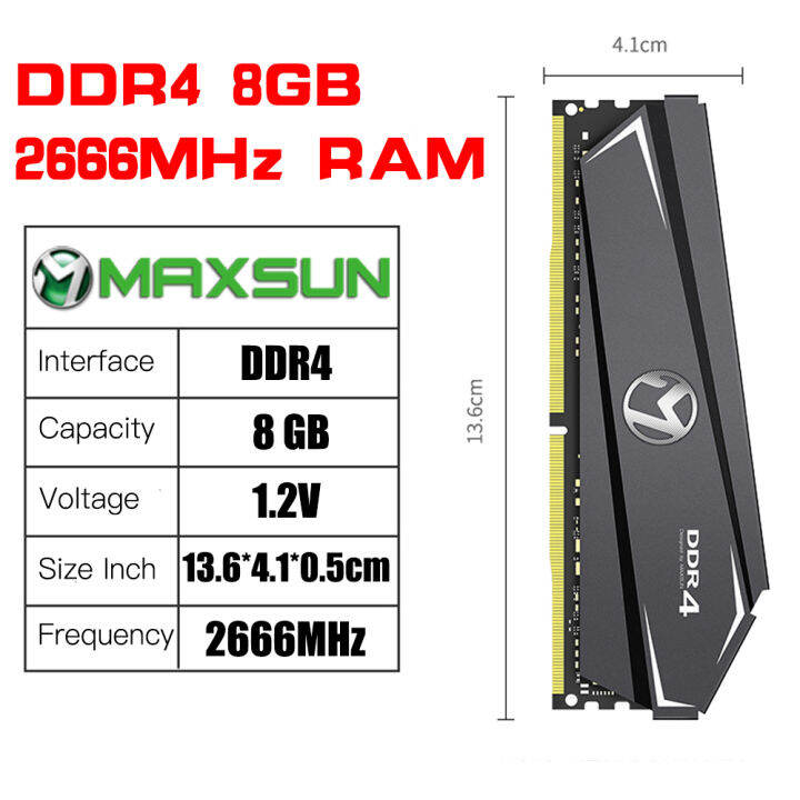 maxsun-memory-ram-ddr4-8gb-16gb-2666mhz-3200mhz-1-2v-288pin-interface-memoria-rams-ddr4-pc-module-computer-desktop