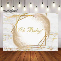 Mehofond พื้นหลังการถ่ายภาพ Oh Baby Party บทคัดย่อ Marble Texture Baby Shower ตกแต่งฉากหลัง Photo Booth Studio Props