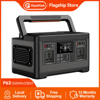 【COD】Flashfish P63 220V 500W เครื่องกำเนิดไฟฟ้าพลังงานแสงอาทิตย์140400MAh มัลติฟังก์ชั่นแบบพกพาความจุขนาดใหญ่พาวเวอร์สถานี AC DC QC3.0USB เอาต์พุตแหล่งจ่