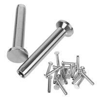 40Pcs T316 Stainless Steel Hand-Crimp Stemball Swage for 1/8 Inch Cable Railing Deck Railing Hand Railing Wood and Metal Post