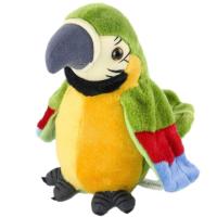 Talking Parrot Toddler Parrot Toys Stuffed Animal Plush Toy Electronic Animated Bird Shake Wings Pet Plush Interactive Toys For