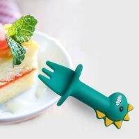 【kidtoys】1set Baby Silicone Fork Spoon Set Cartoon Soft Spoon Complementary Food Training Tableware