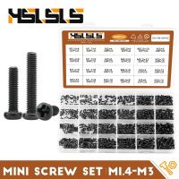 650pcs Cross Recessed Round Pan Head Machine Screws Set M1.4 M1.7 M2 M2.5 M3 Mini Screw laptop computer screw Phillips Screw Kit Nails Screws  Fastene