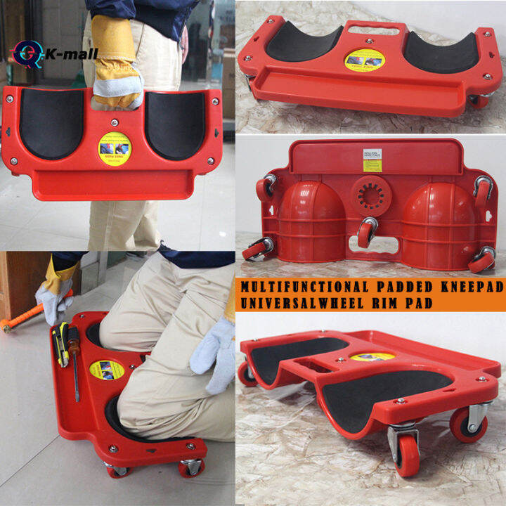 KMal Rolling Knee Creeper Pads Cushioned 350 lbs Capacity 5 Swivel