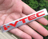 โลโก้เพจอลูมิเนียม แต่ง ฮอนด้า i-VTEC Side Fender Rear Trunk Emblem Badge Sticker for Honda all Model