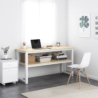 [COD] Computer desk desktop home bedroom modern minimalist single simple multi-functional steel-wood