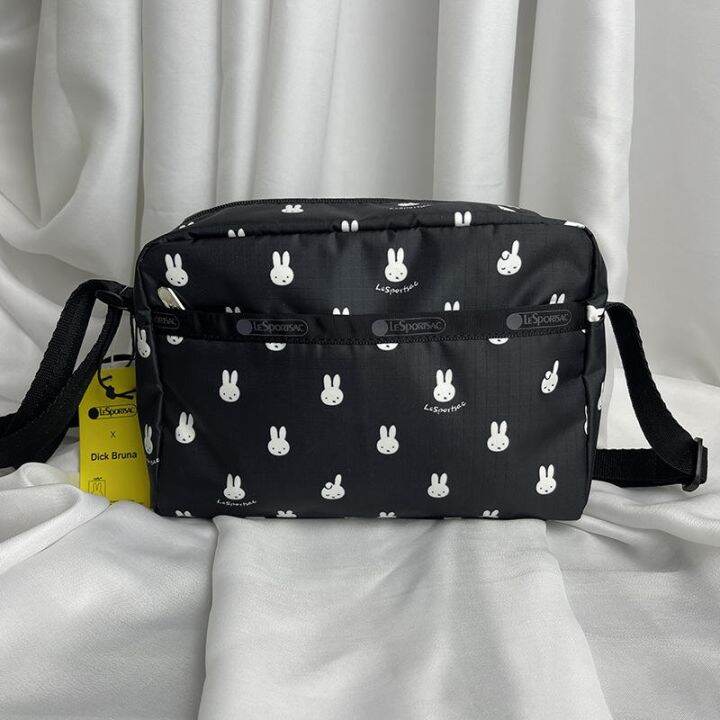 lesportsac-miffy-lianliankan-กระเป๋าแฟชั่น-messenger-กระเป๋าผ้าน้ำหนักเบาหญิงกระเป๋าสะพายกันน้ำ-2434