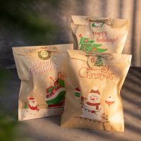 【YF】◎♛  24Sets Paper Claus Xmas Favor Cookie Wrapping Supplies